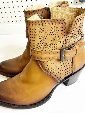 JB Dillon | Leather Perforated Booties